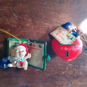 2 Vintage Christmas Ornaments
